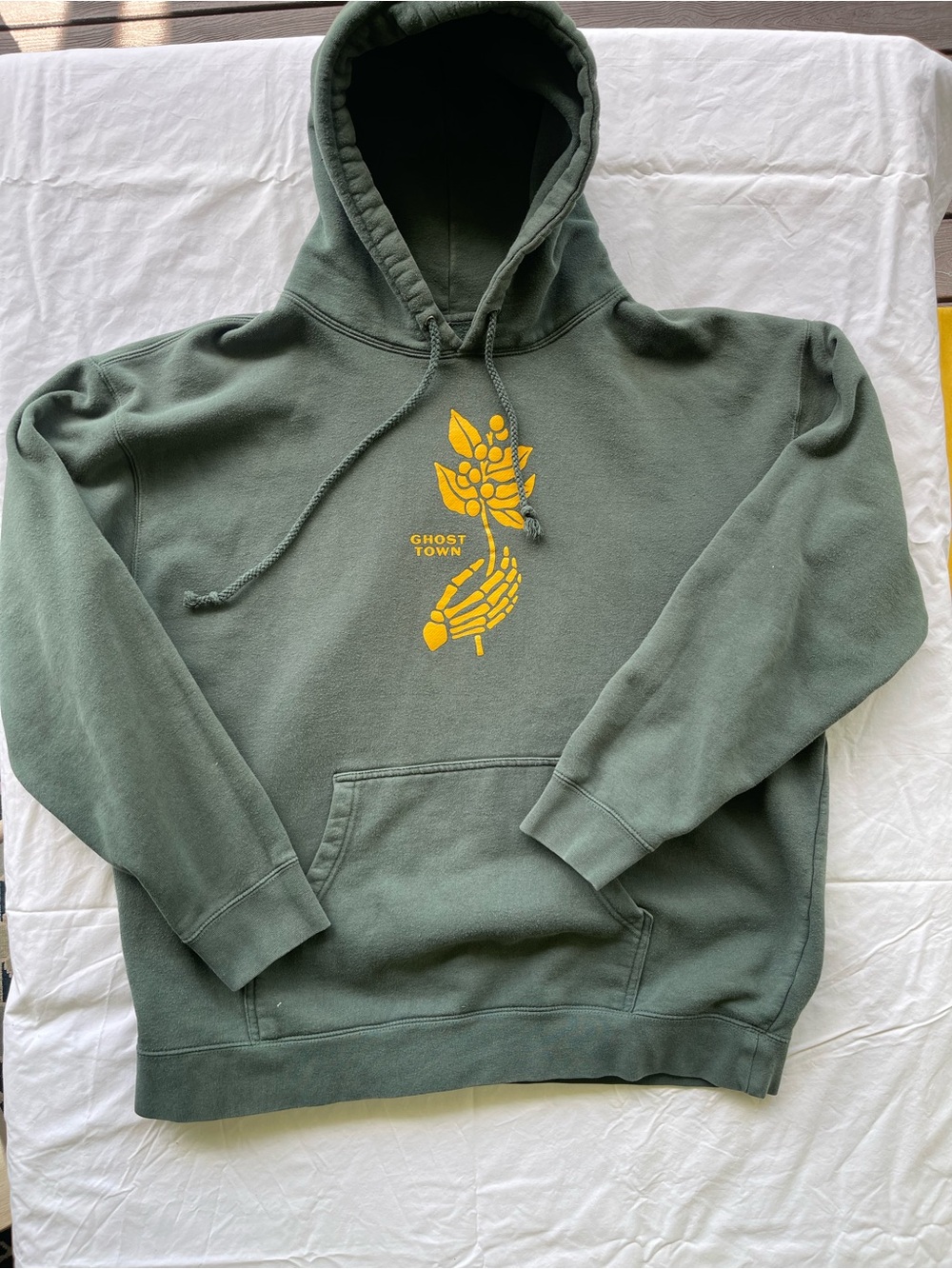 Men's Olive Green Graphic Hoodie